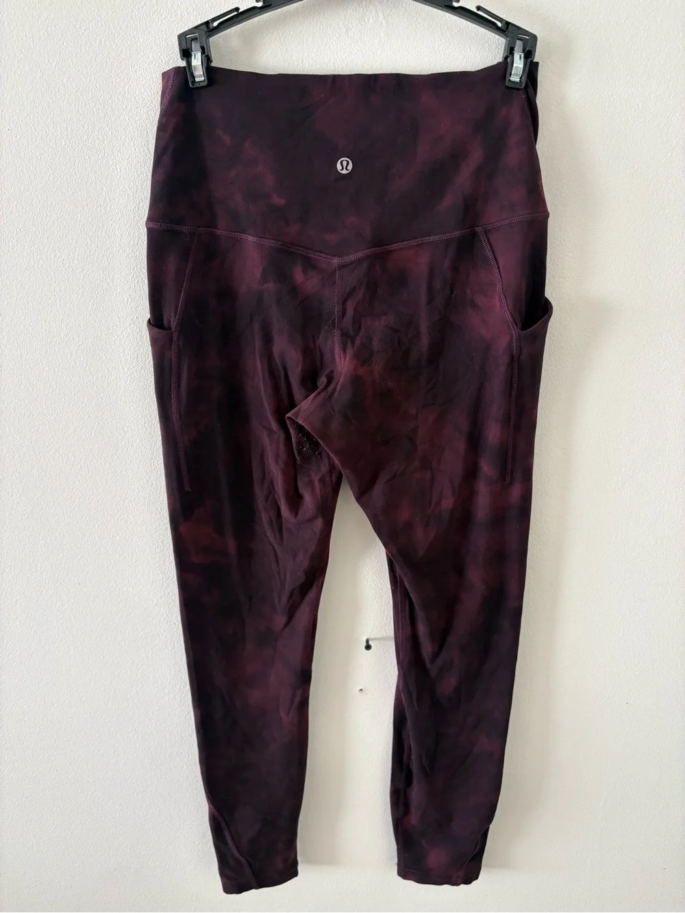 Lululemon Align Burgundy Tie-Dye Pocket Leggings sz 8